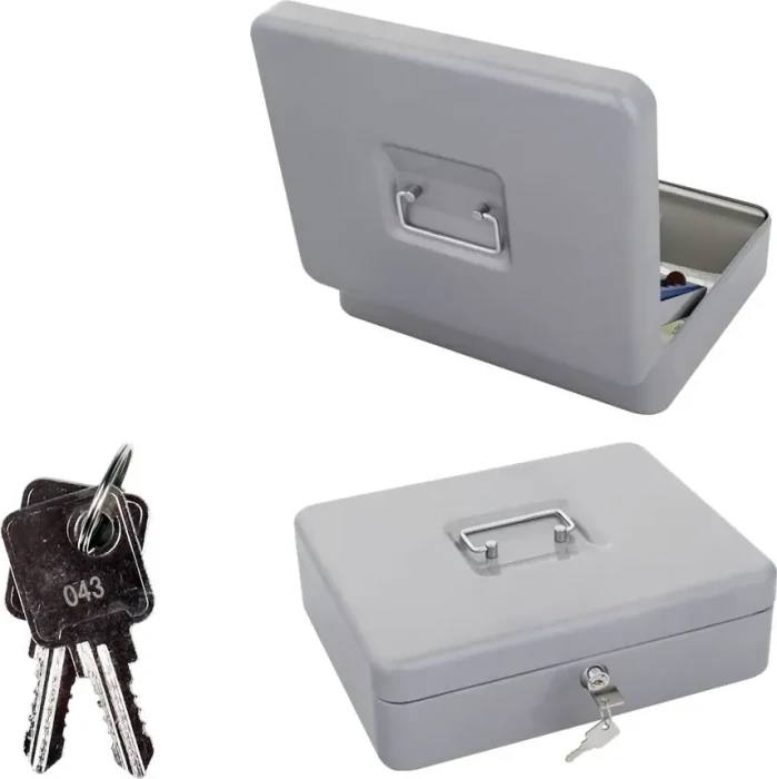 Rottner Wien Geldkassette, silber, Schlüsselschloss