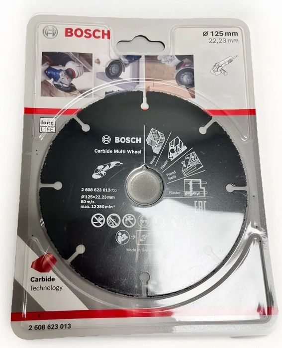 Bosch Professional Hartmetall MultiWheel Trennscheibe, 125x1x22.23mm, 1 Stück