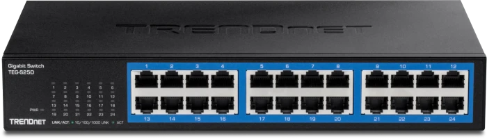 TRENDnet TEG-S Rackmount Gigabit Switch, 24x RJ-45