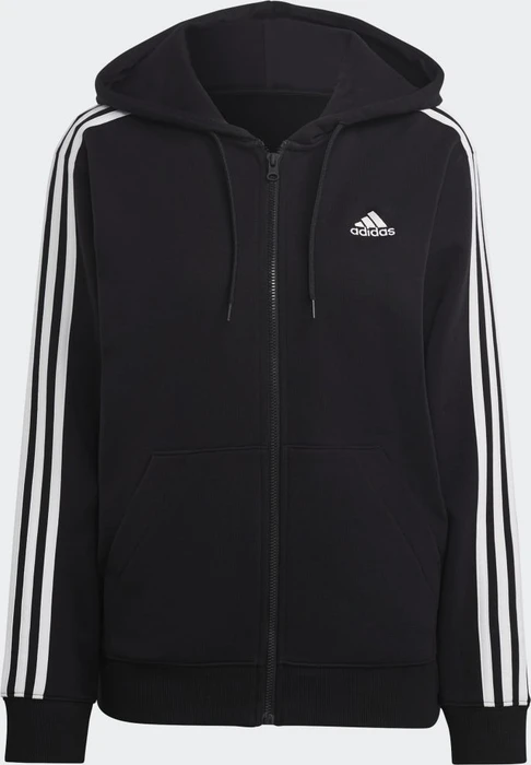 adidas Essentials 3-Streifen French Terry Regular Hoodie schwarz/weiß (Damen)