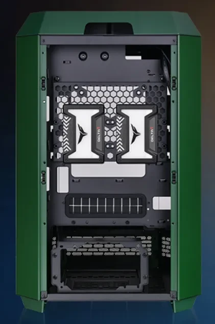 Thermaltake The Tower 300 Racing Green, grün, Glasfenster