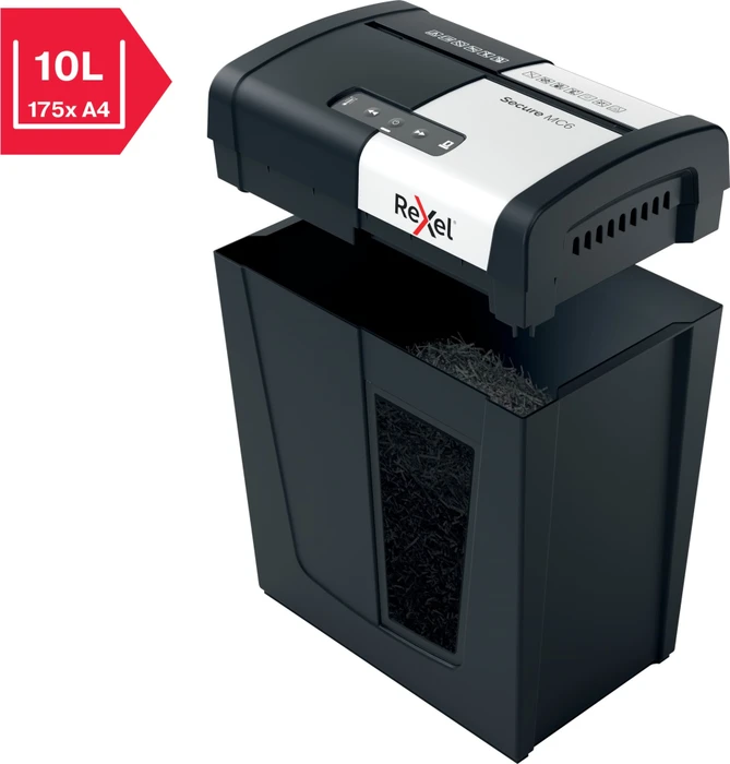 Rexel Secure MC6 Whisper-Shred, 2x15mm