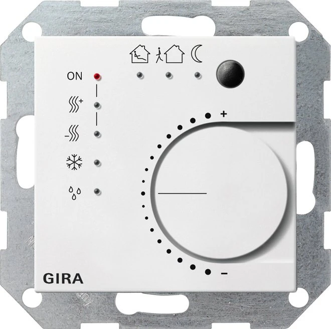Gira KNX System 55 Stetigregler mit Tasterschnittstelle 4-fach, Reinweiß seidenmatt