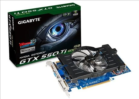GIGABYTE GeForce GTX 550 Ti, 1GB GDDR5, 2x DVI, Mini HDMI
