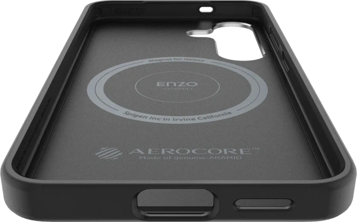 Samsung Spigen Enzo Aramid Magnet für Samsung Galaxy S25 Black Silver
