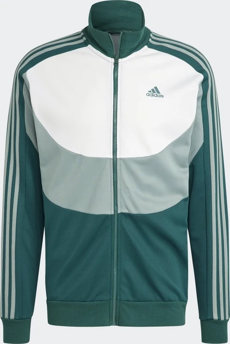 adidas Colorblock Trainingsanzug collegiate green/silver green/white (Herren)