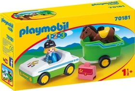 playmobil 1.2.3 PKW mit Pferdeanhänger