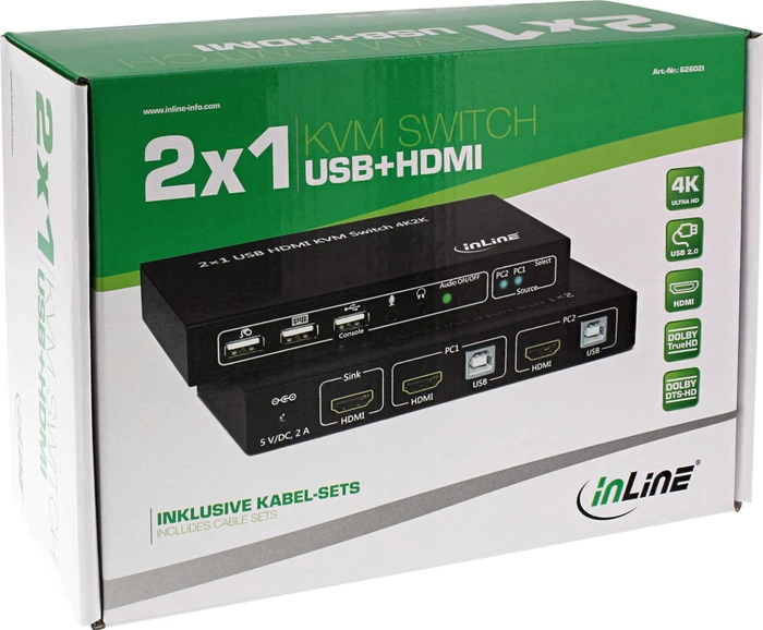 InLine 2-fach HDMI KVM-Switch