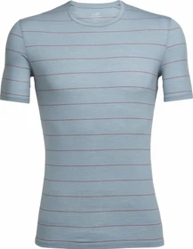 Icebreaker Anatomica Crewe Funktionsshirt kurzarm vapour/vintage red/stripe (Herren)