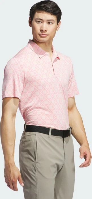 adidas Ultimate365 Tour Heat.RDY Jacquard Poloshirt kurzarm semi pink spark (Herren)