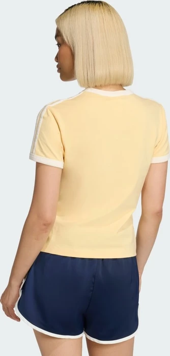 adidas 3-Streifen Slim T-Shirt kurzarm orange tint/off white (Damen)