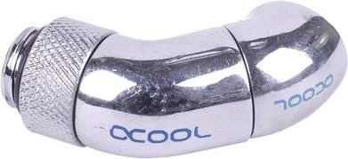 Alphacool HF Winkeladapter 2x 45°, G1/4", verchromt