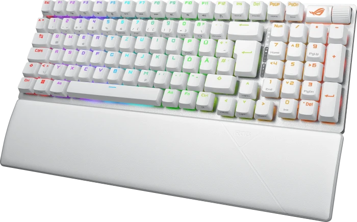 ASUS ROG Strix Scope II 96 Wireless, White, PBT, hot-swap, ROG NX SNOW, USB/Bluetooth, DE