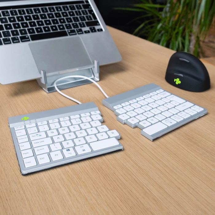 R-Go Split Break, weiß/silber, USB/Bluetooth, BE
