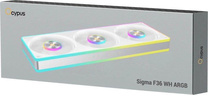 Ocypus Sigma F36 ARGB, weiß, 3x 120mm