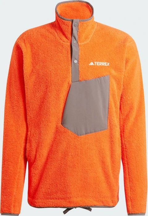 adidas Terrex Xploric High Pile Fleece Pullover semi impact orange (Herren)