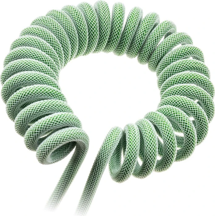 Ducky Premicord Spiralkabel USB-C auf USB-A, Tastaturkabel (Spiral-Textilkabel), 1.8m, Iris