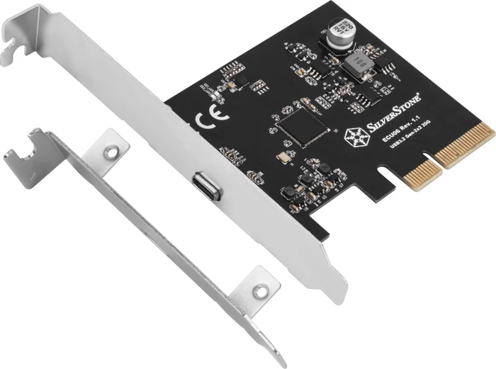 SilverStone ECU06, 1x USB-C 3.2, PCIe 3.0 x4