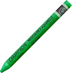 Caran d'Ache Neocolor II Aquarelle Wachskreide, grasgrün, 10er-Pack