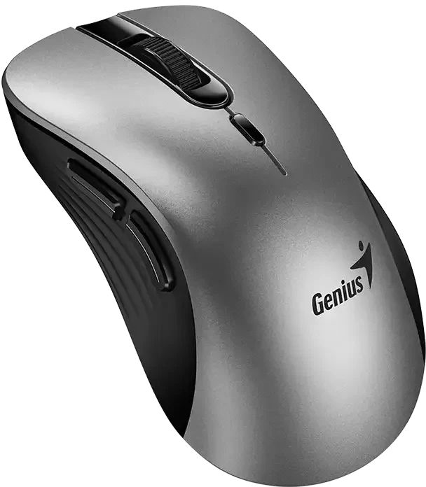 Genius Ergo 8100S AI Wireless Ergonomic Silent Mouse Silver Grey, USB