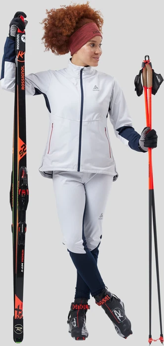 Odlo Langnes Funktionsjacke white/dark sapphire (Damen)