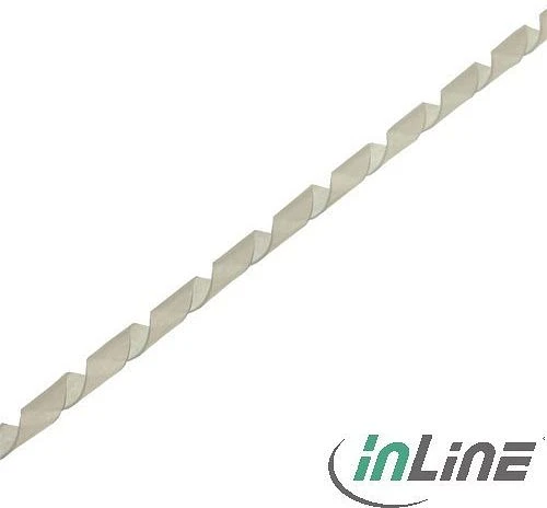 InLine Spiralband, 6mm, 10m, weiß