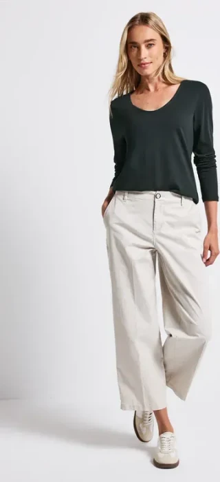 Street One Unifarbe Sweatshirt evernight green (Damen)