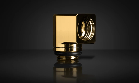 EK Water Blocks Quantum Line EK-Quantum Torque Micro Rotary 90° Winkeladapter, gold