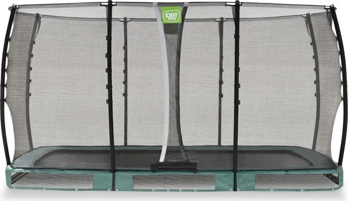 Exit Toys Allure Classic mit Sicherheitsnetz 214x366cm Bodentrampolin grün