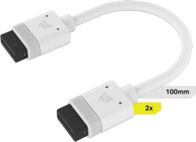 Corsair iCUE LINK Verlängerung, 10cm, weiß, 2er-Pack