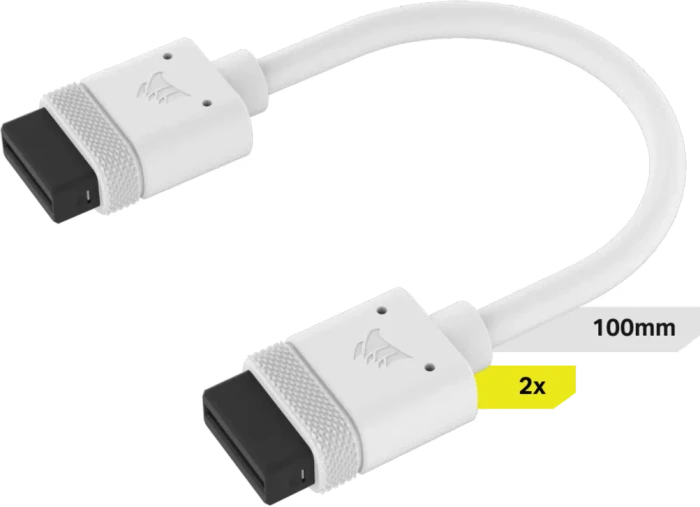 Corsair iCUE LINK Verlängerung, 10cm, weiß, 2er-Pack