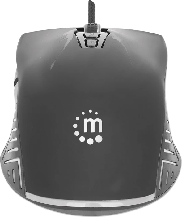 Manhattan RGB Gaming-Maus, 7 Tasten, 7200dpi, schwarz, USB