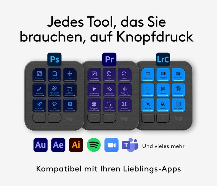 Logitech MX Creative Console Dialpad und Keypad Set, grafit, USB-C/Bluetooth
