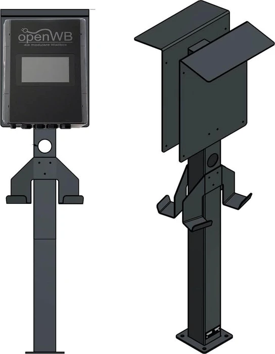 Die Ladesäule Standsäule für 2x OpenWB Series 2 Duo / Standard Wallbox