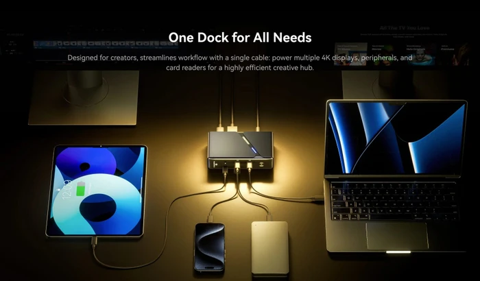 Minisforum TB4-01 12-in-1 Thunderbolt 4 Dock, Thunderbolt 4 [Buchse]