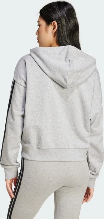 adidas Essentials 3-Streifen French Terry Hoodie medium grey heather/black (Damen)