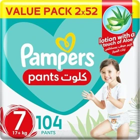 Pampers Baby-Dry pants Gr.7 Einwegwindel, 17+kg, 104 Stück