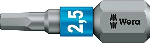 Wera 840/1 BTZ Innensechskant Bit 1/4", 2.5x25mm, 1 Stück