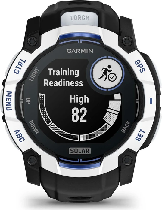 Garmin Instinct 3 Solar 50mm whitestone/black-bolt blue