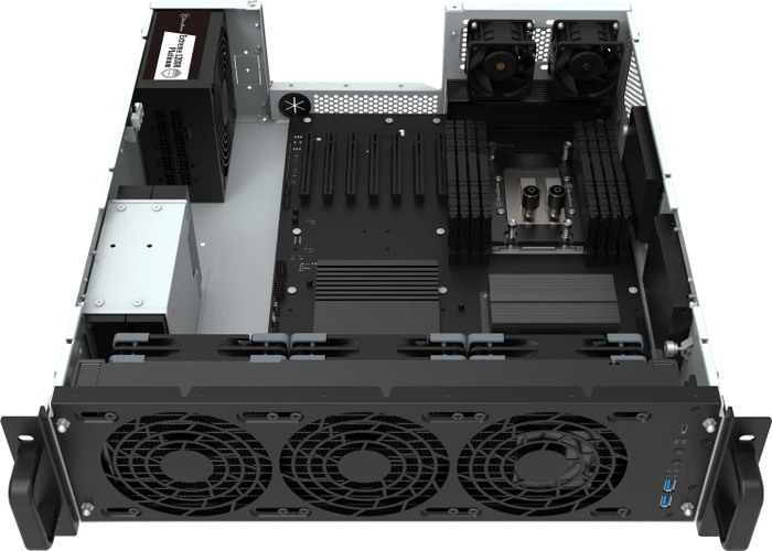SilverStone RM32, Rackmount Server, schwarz/grau, 3HE, SFX-L