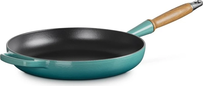 Le Creuset Signature Gusseisen Brat-/Servierpfanne rund 28cm bleu riviera