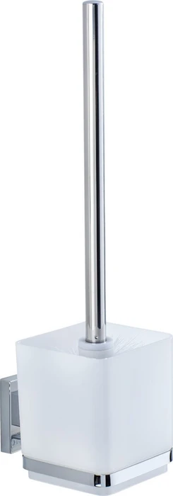 Wenko Quadro weiß, WC-Garnitur silber Metall (22695100)