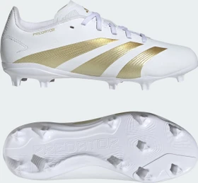 adidas Predator League FG cloud white/gold metallic/sandy beige met (Junior)