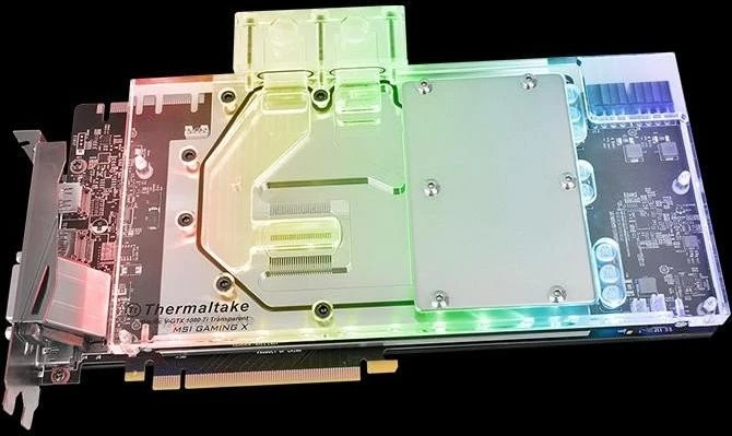 Thermaltake Pacific V-GTX 1080 Ti Plus MSI Gaming GPU Block transparent