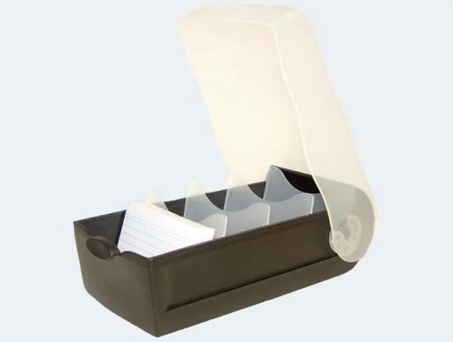 HAN Croco Karteibox, A8, transparent/transparent, inkl. 100 Karteikarten