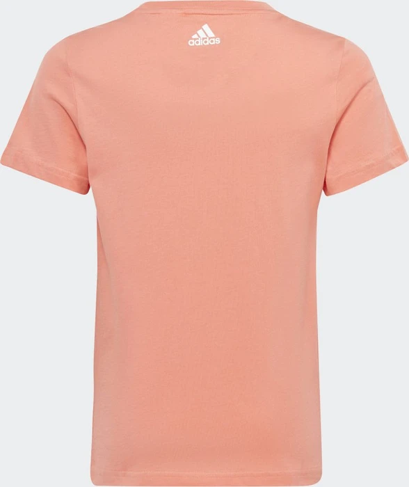 adidas Essentials Linear Logo Cotton Slim Fit T-Shirt kurzarm semi coral fusion/white (Junior)