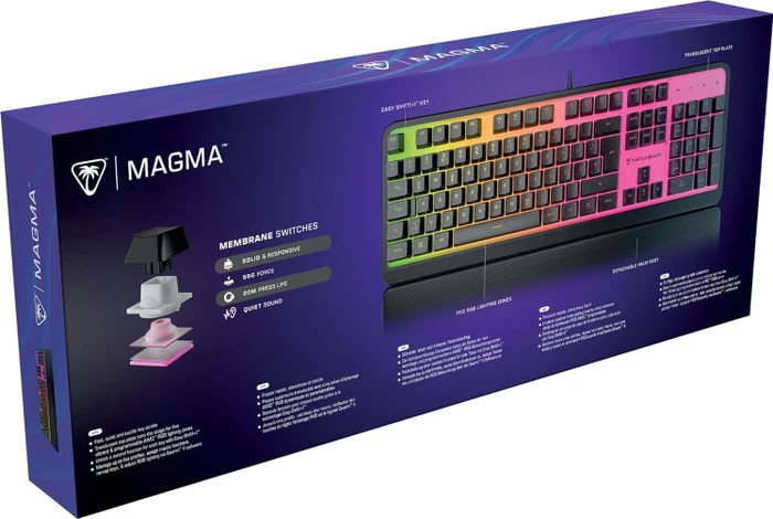 Turtle Beach Magma Gaming Keyboard, schwarz, LEDs RGB, USB, DE