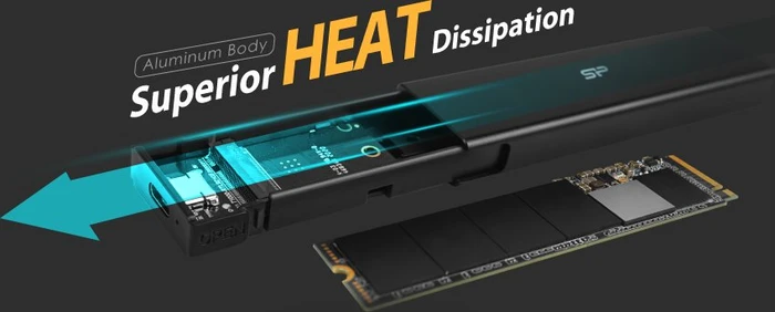 Silicon Power PD60 M.2 NVMe SSD-Case, schwarz, USB-C 3.1