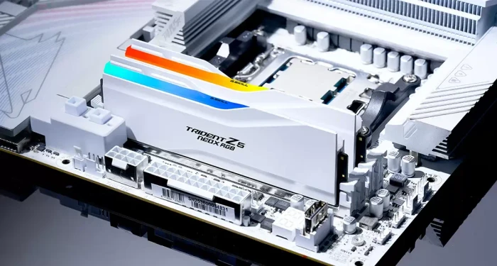 G.Skill Trident Z5 NeoX RGB Matte White UDIMM 32GB Kit, DDR5-6000, CL26-36-36-32
