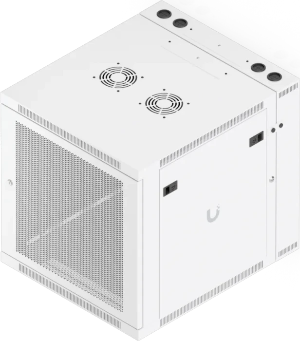 Ubiquiti 12U Rack Cabinet, 19" Wandgehäuse 12HE, Gitternetztür, weiß, 703mm tief